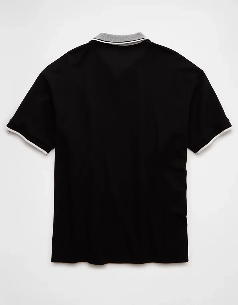AE Boxy Stretch Pique Polo Shirt