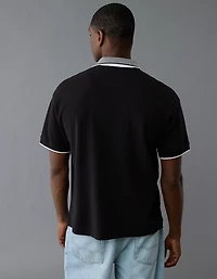 AE Boxy Stretch Pique Polo Shirt