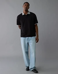 AE Boxy Stretch Pique Polo Shirt