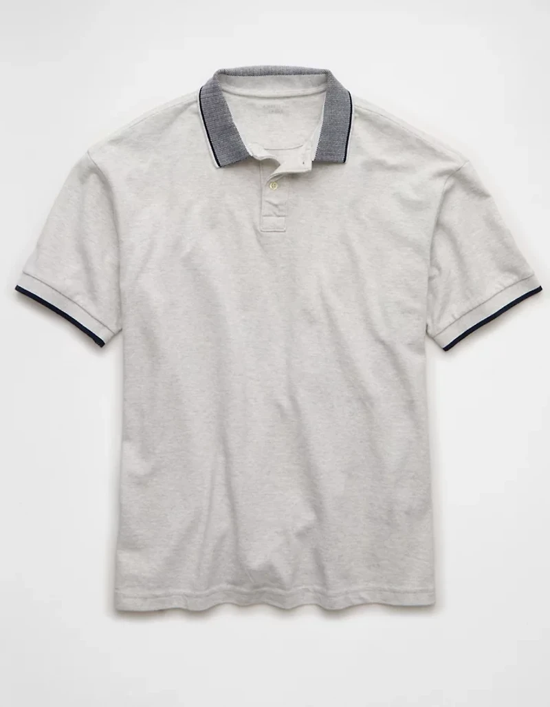 AE Boxy Stretch Pique Polo Shirt