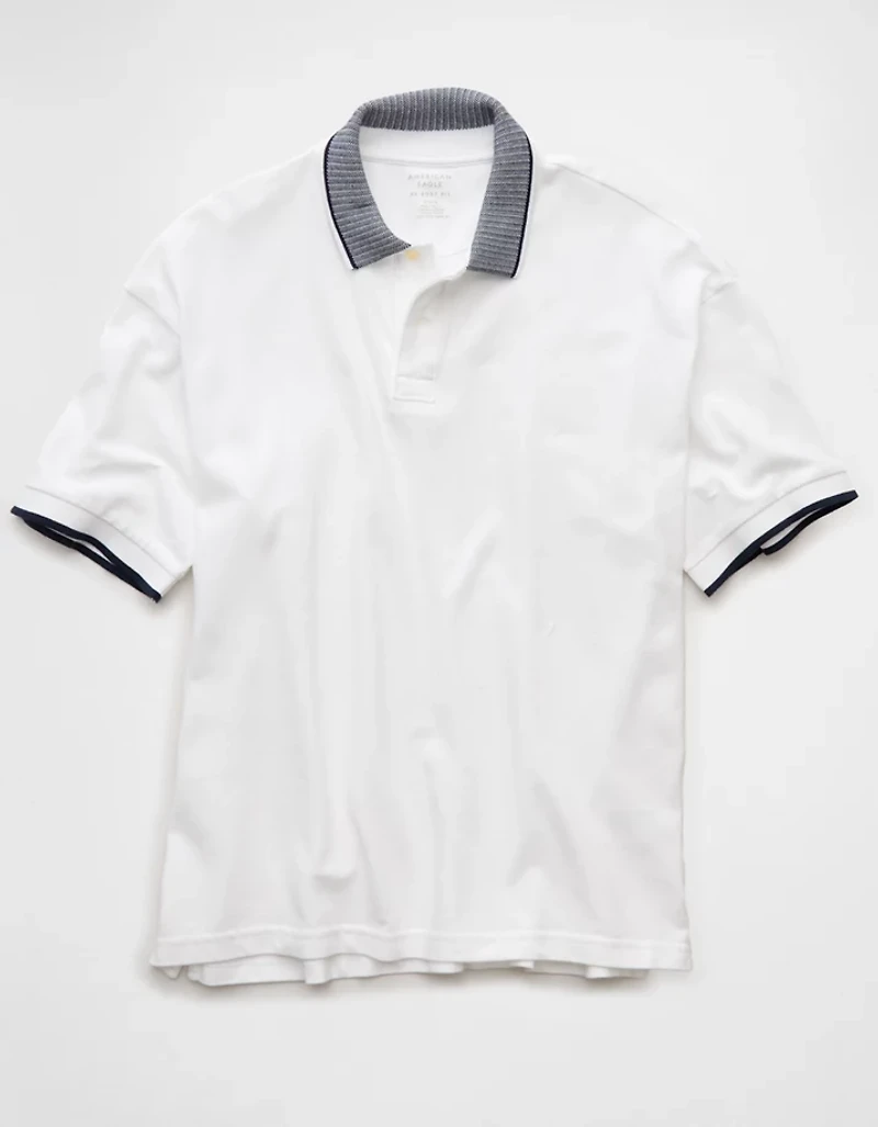 AE Boxy Stretch Pique Polo Shirt