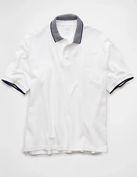 AE Boxy Stretch Pique Polo Shirt