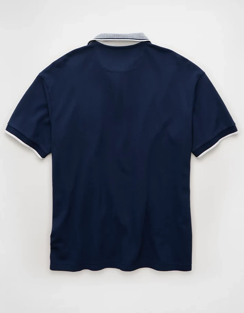 AE Boxy Stretch Pique Polo Shirt