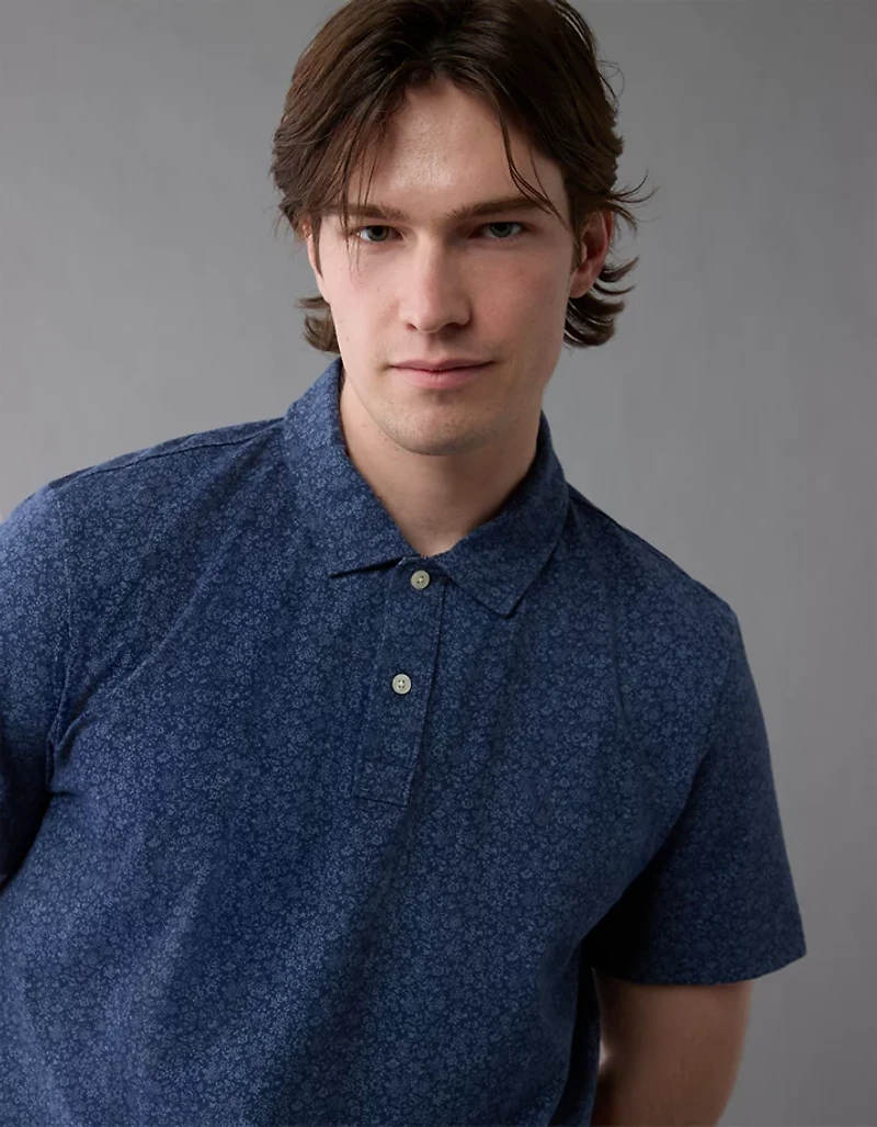 AE 24/7 Club Logo Printed Polo Shirt