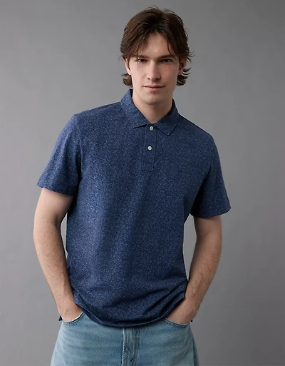 AE 24/7 Club Logo Printed Polo Shirt