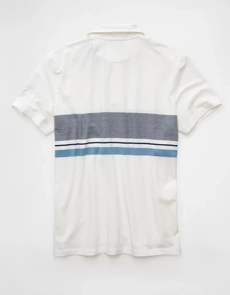 Polo de club rayé à logo 24/7 AE