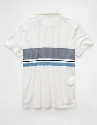 Polo de club rayé à logo 24/7 AE