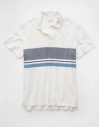 Polo de club rayé à logo 24/7 AE