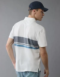 Polo de club rayé à logo 24/7 AE