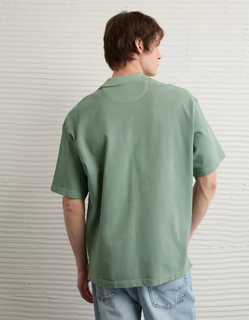 AE Boxy Pique Polo Shirt