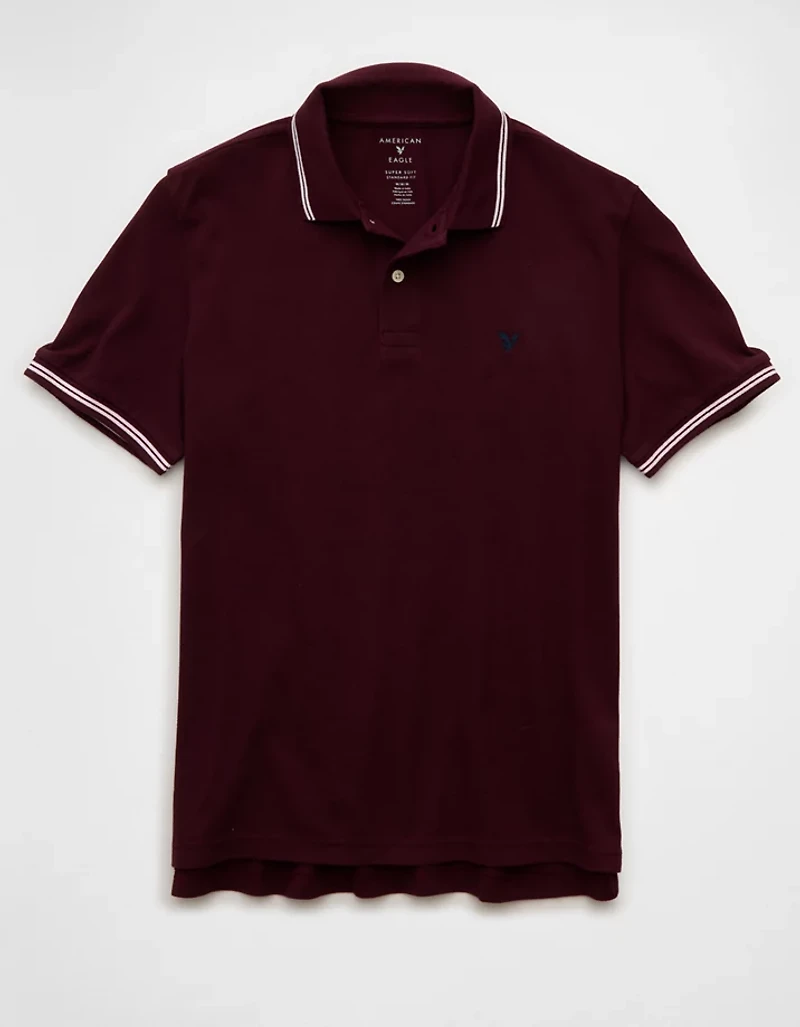 AE Logo Standard Fit Pique Polo Shirt