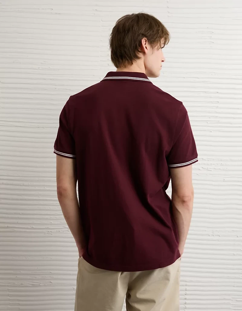 AE Logo Standard Fit Pique Polo Shirt