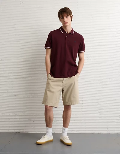 AE Logo Standard Fit Pique Polo Shirt