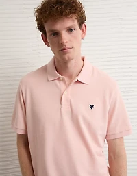 AE Logo Standard Fit Pique Polo Shirt