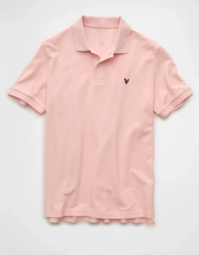 AE Logo Standard Fit Pique Polo Shirt