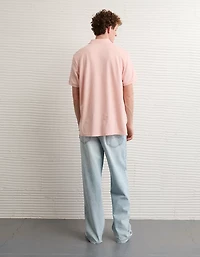 AE Logo Standard Fit Pique Polo Shirt