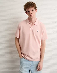 AE Logo Standard Fit Pique Polo Shirt