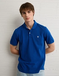 AE Logo Standard Fit Pique Polo Shirt