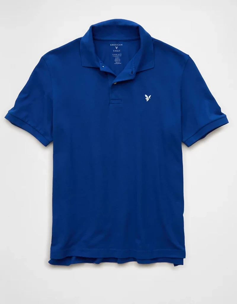 AE Logo Standard Fit Pique Polo Shirt