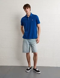 AE Logo Standard Fit Pique Polo Shirt