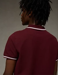 AE Logo Slim Fit Pique Polo Shirt