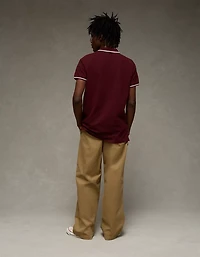 AE Logo Slim Fit Pique Polo Shirt