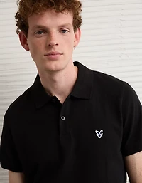 AE Logo Slim Fit Pique Polo Shirt