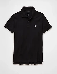 AE Logo Slim Fit Pique Polo Shirt