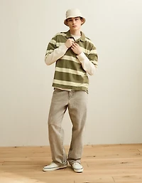 AE Boxy Fit Pique Polo Shirt