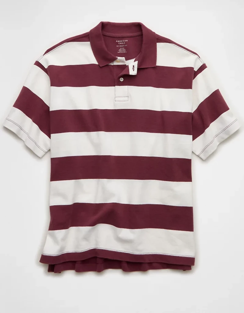AE Boxy Fit Pique Polo Shirt
