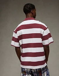 AE Boxy Fit Pique Polo Shirt