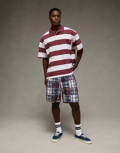 AE Boxy Fit Pique Polo Shirt