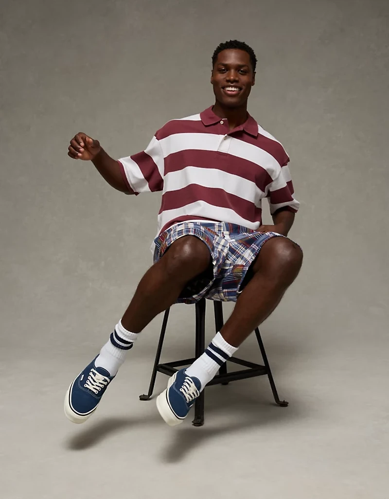 AE Boxy Fit Pique Polo Shirt