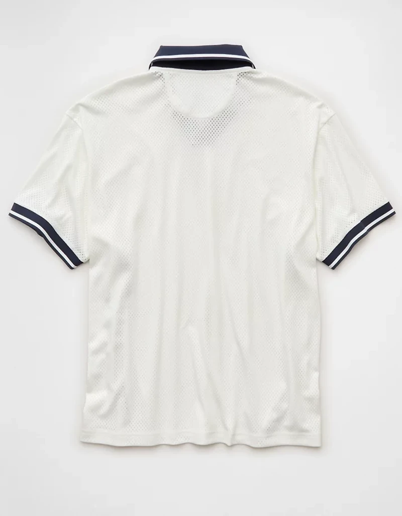 AE Boxy Mesh Polo Shirt