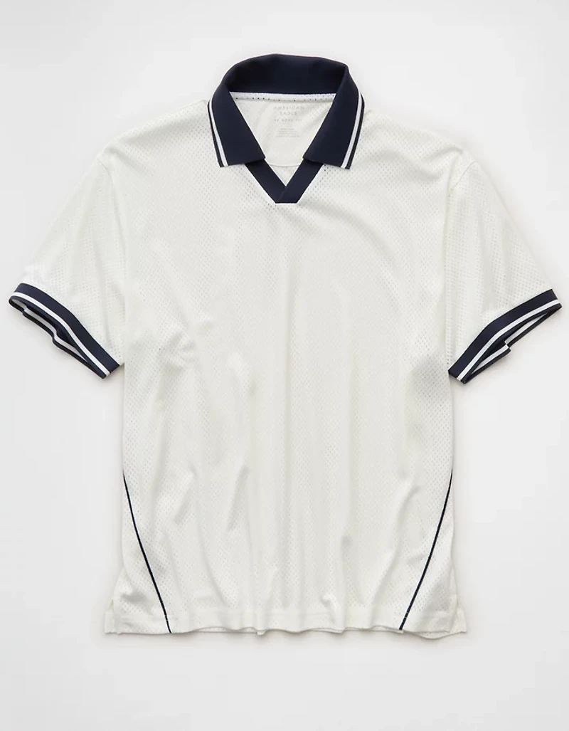 AE Boxy Mesh Polo Shirt