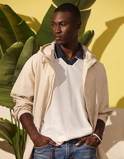Polo en maille de coupe droite AE