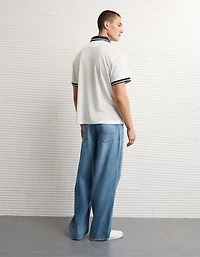 AE Boxy Mesh Polo Shirt