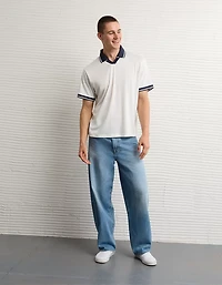 AE Boxy Mesh Polo Shirt