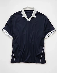 AE Boxy Mesh Polo Shirt