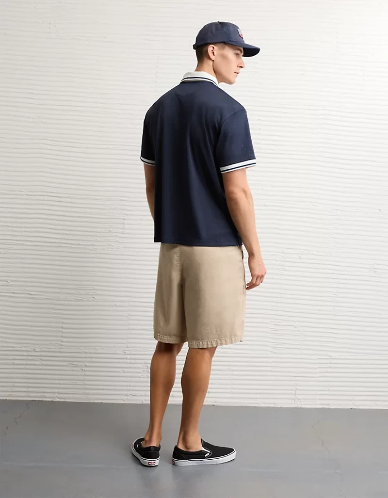 AE Boxy Mesh Polo Shirt