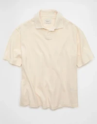 AE Boxy Johnny Collar Knit Polo Shirt
