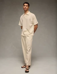 AE Boxy Johnny Collar Knit Polo Shirt