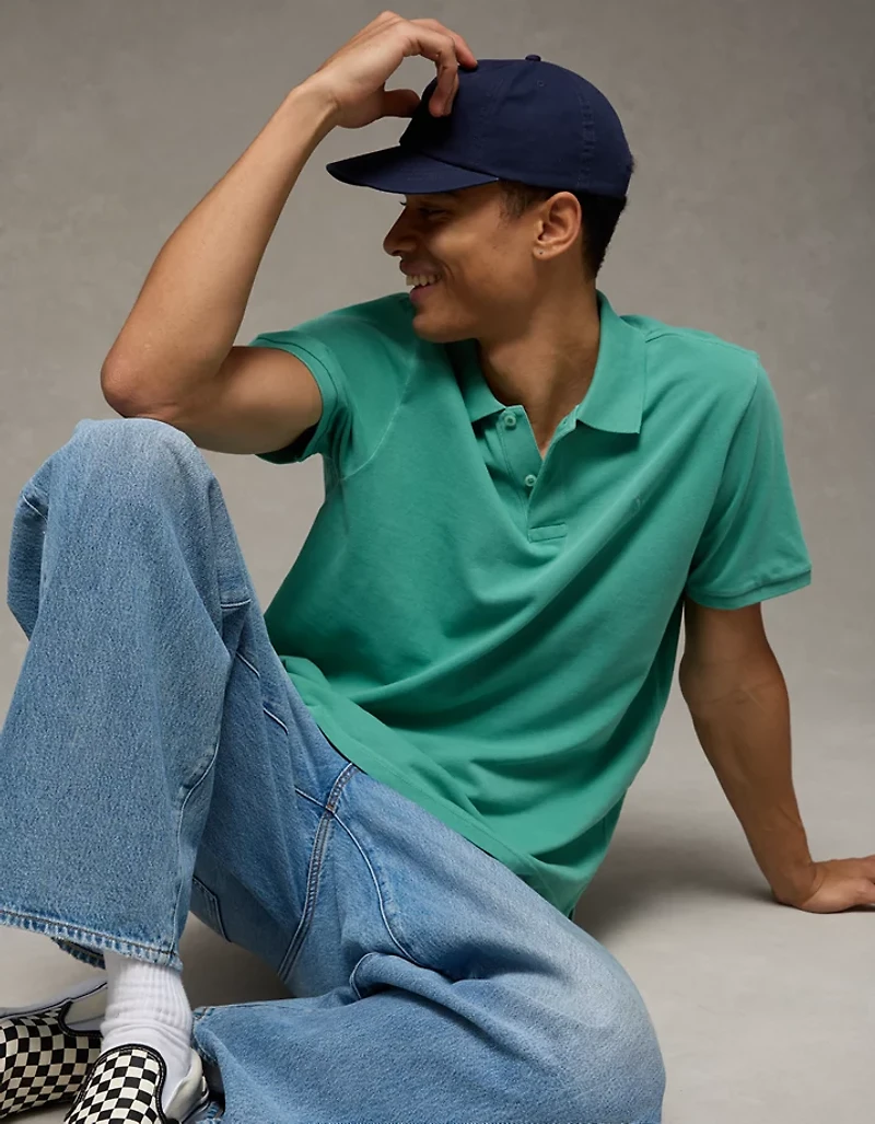 AE Lived-In Pique Polo Shirt