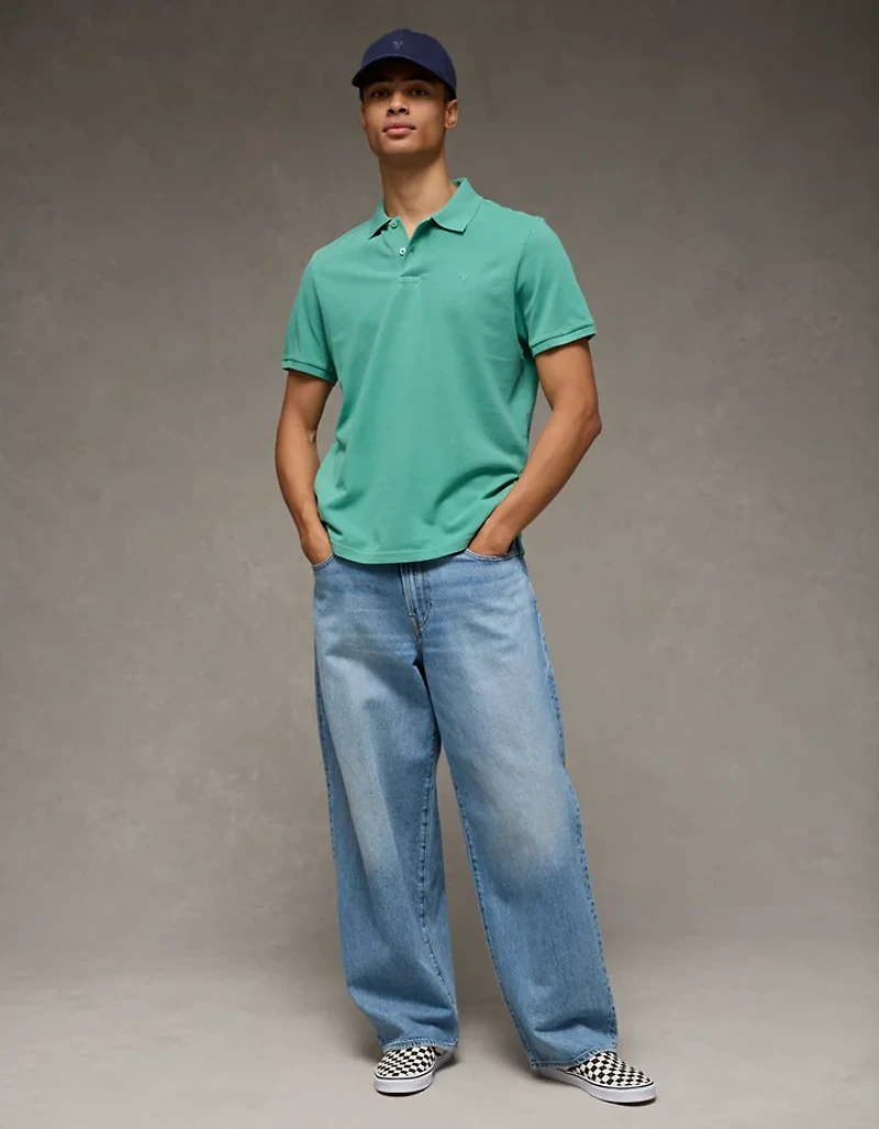 AE Lived-In Pique Polo Shirt