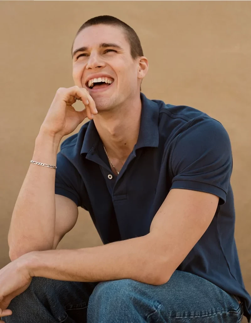 AE Lived-In Pique Polo Shirt