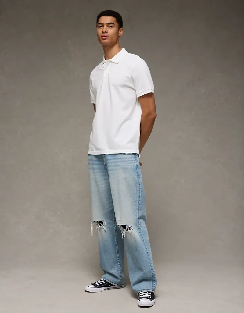 AE Lived-In Pique Polo Shirt