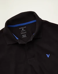 AE Standard Fit Pop Logo Pique Polo Shirt