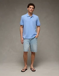 AE Pop Logo Standard Fit Pique Polo Shirt