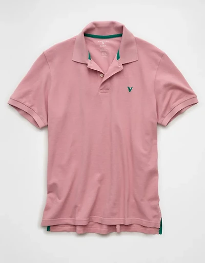 AE Pop Logo Standard Pique Polo Shirt