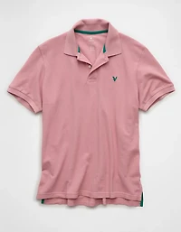 AE Pop Logo Standard Fit Pique Polo Shirt